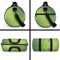 Green Gradient Polynesia Duffle Bag Hawaiian Tribal Hammerhead Shark Tattoo
