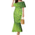 Green Gradient Polynesia Family Matching Mermaid Dress and Hawaiian Shirt Hawaiian Tribal Hammerhead Shark Tattoo