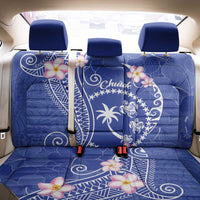 FSM Chuuk Constitution Day Back Car Seat Cover Frangipani Flowers Polynesian Curves Style