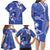 FSM Chuuk Constitution Day Family Matching Long Sleeve Bodycon Dress and Hawaiian Shirt Frangipani Flowers Polynesian Curves Style