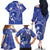 FSM Chuuk Constitution Day Family Matching Off The Shoulder Long Sleeve Dress and Hawaiian Shirt Frangipani Flowers Polynesian Curves Style