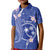 FSM Chuuk Constitution Day Kid Polo Shirt Frangipani Flowers Polynesian Curves Style