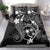 FSM Chuuk Bedding Set Turtle Tropical Flowers Polynesian - Black