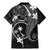 FSM Chuuk Family Matching Mermaid Dress and Hawaiian Shirt Turtle Tropical Flowers Polynesian - Black