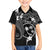 FSM Chuuk Family Matching Puletasi and Hawaiian Shirt Turtle Tropical Flowers Polynesian - Black