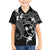 FSM Chuuk Family Matching Short Sleeve Bodycon Dress and Hawaiian Shirt Turtle Tropical Flowers Polynesian - Black