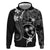 FSM Chuuk Hoodie Turtle Tropical Flowers Polynesian - Black