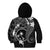 FSM Chuuk Kid Hoodie Turtle Tropical Flowers Polynesian - Black