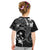 FSM Chuuk Kid T Shirt Turtle Tropical Flowers Polynesian - Black