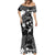 FSM Chuuk Mermaid Dress Turtle Tropical Flowers Polynesian - Black