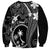 FSM Chuuk Sweatshirt Turtle Tropical Flowers Polynesian - Black