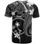 FSM Chuuk T Shirt Turtle Tropical Flowers Polynesian - Black