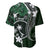 FSM Chuuk Baseball Jersey Turtle Tropical Flowers Polynesian - Green