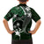 FSM Chuuk Family Matching Short Sleeve Bodycon Dress and Hawaiian Shirt Turtle Tropical Flowers Polynesian - Green