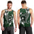 FSM Chuuk Men Tank Top Turtle Tropical Flowers Polynesian - Green