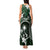 FSM Chuuk Tank Maxi Dress Turtle Tropical Flowers Polynesian - Green