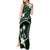 FSM Chuuk Tank Maxi Dress Turtle Tropical Flowers Polynesian - Green