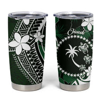 FSM Chuuk Tumbler Cup Turtle Tropical Flowers Polynesian - Green
