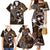 FSM Chuuk Family Matching Mermaid Dress and Hawaiian Shirt Turtle Tropical Flowers Polynesian - Brown