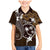 FSM Chuuk Family Matching Mermaid Dress and Hawaiian Shirt Turtle Tropical Flowers Polynesian - Brown