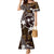 FSM Chuuk Mermaid Dress Turtle Tropical Flowers Polynesian - Brown