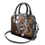 FSM Chuuk Shoulder Handbag Turtle Tropical Flowers Polynesian - Brown