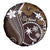 FSM Chuuk Spare Tire Cover Turtle Tropical Flowers Polynesian - Brown