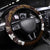 FSM Chuuk Steering Wheel Cover Turtle Tropical Flowers Polynesian - Brown