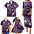 FSM Chuuk Family Matching Puletasi and Hawaiian Shirt Turtle Tropical Flowers Polynesian - Purple