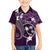 FSM Chuuk Family Matching Short Sleeve Bodycon Dress and Hawaiian Shirt Turtle Tropical Flowers Polynesian - Purple