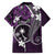 FSM Chuuk Family Matching Summer Maxi Dress and Hawaiian Shirt Turtle Tropical Flowers Polynesian - Purple