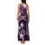 FSM Chuuk Family Matching Tank Maxi Dress and Hawaiian Shirt Turtle Tropical Flowers Polynesian - Purple