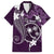 FSM Chuuk Hawaiian Shirt Turtle Tropical Flowers Polynesian - Purple