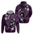 FSM Chuuk Hoodie Turtle Tropical Flowers Polynesian - Purple