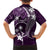 FSM Chuuk Kid Hawaiian Shirt Turtle Tropical Flowers Polynesian - Purple