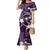 FSM Chuuk Mermaid Dress Turtle Tropical Flowers Polynesian - Purple