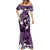 FSM Chuuk Mermaid Dress Turtle Tropical Flowers Polynesian - Purple