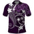 FSM Chuuk Polo Shirt Turtle Tropical Flowers Polynesian - Purple