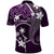 FSM Chuuk Polo Shirt Turtle Tropical Flowers Polynesian - Purple