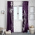 FSM Chuuk Window Curtain Turtle Tropical Flowers Polynesian - Purple