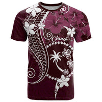 FSM Chuuk T Shirt Turtle Tropical Flowers Polynesian - Pink