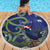 Personalized New Zealand Pukeko Christmas Beach Blanket Meri Kirihimete Taniko Ponga Koru Blue - Polynesian Pride