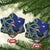 Personalized New Zealand Pukeko Christmas Ceramic Ornament Meri Kirihimete Taniko Ponga Koru Blue - Polynesian Pride