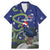 Personalized New Zealand Pukeko Christmas Family Matching Mermaid Dress and Hawaiian Shirt Meri Kirihimete Taniko Ponga Koru Blue - Polynesian Pride
