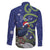 Personalized New Zealand Pukeko Christmas Family Matching Mermaid Dress and Hawaiian Shirt Meri Kirihimete Taniko Ponga Koru Blue - Polynesian Pride