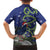 Personalized New Zealand Pukeko Christmas Family Matching Short Sleeve Bodycon Dress and Hawaiian Shirt Meri Kirihimete Taniko Ponga Koru Blue - Polynesian Pride
