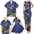 Personalized New Zealand Pukeko Christmas Family Matching Tank Maxi Dress and Hawaiian Shirt Meri Kirihimete Taniko Ponga Koru Blue - Polynesian Pride