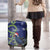 Personalized New Zealand Pukeko Christmas Luggage Cover Meri Kirihimete Taniko Ponga Koru Blue - Polynesian Pride