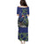 Personalized New Zealand Pukeko Christmas Puletasi Meri Kirihimete Taniko Ponga Koru Blue - Polynesian Pride