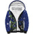 Personalized New Zealand Pukeko Christmas Sherpa Hoodie Meri Kirihimete Taniko Ponga Koru Blue - Polynesian Pride